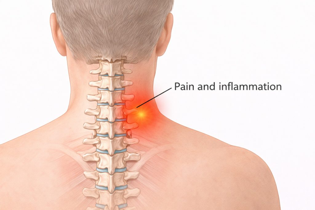 Cervical spine anatomy and neck pain